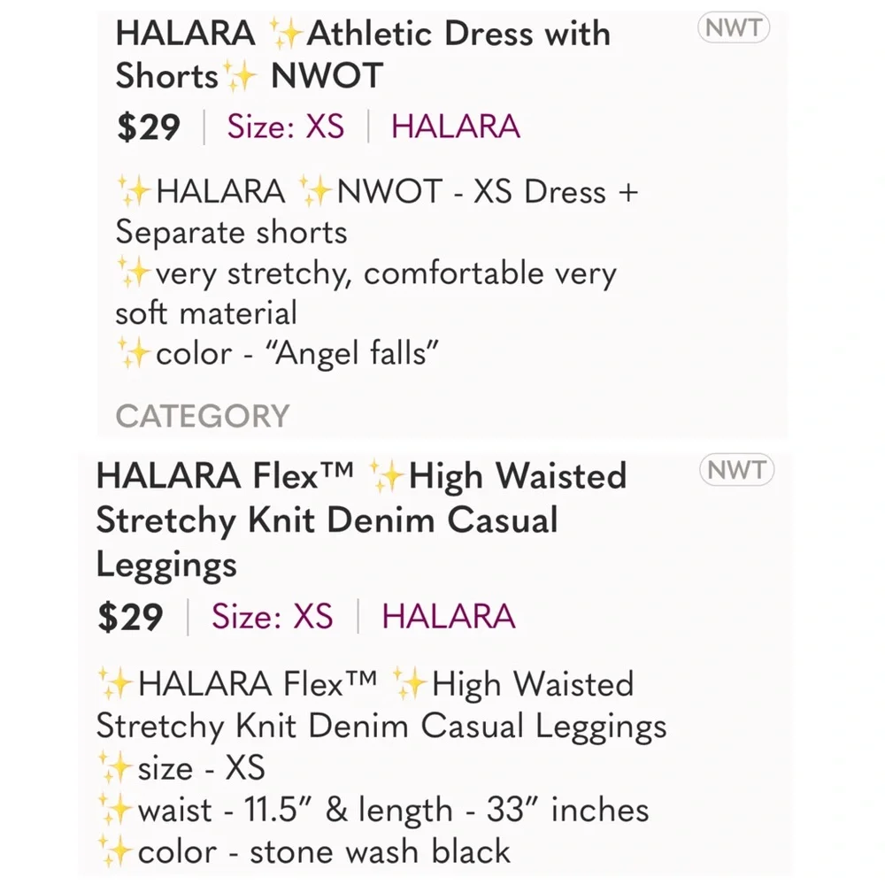 🔥HALARA Bundle🔥Light Blue Dress and Dark Gray Leggings - Picture 3 of 3